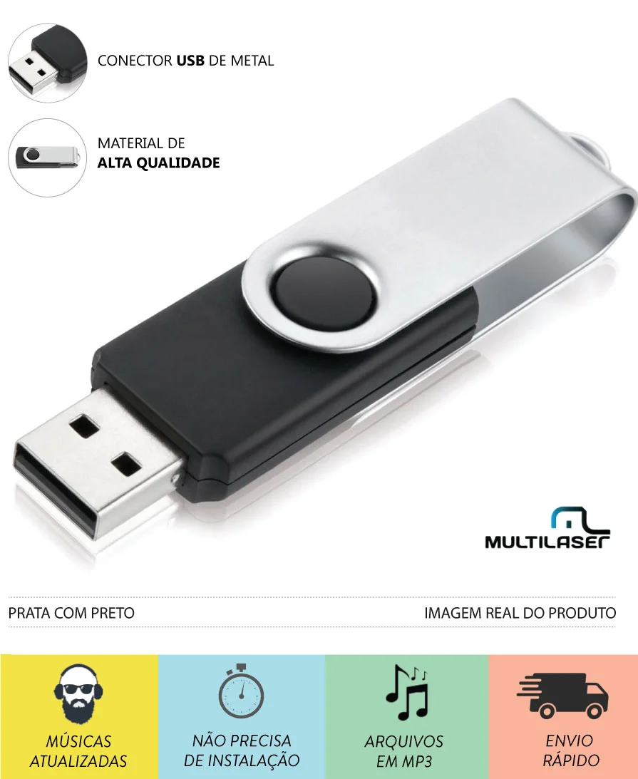 Pen Drive com músicas Calvin Harris